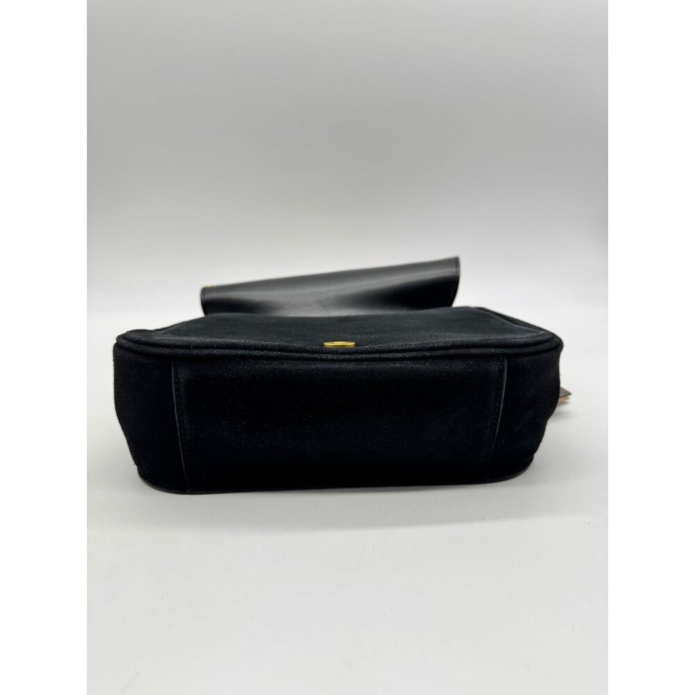 Donna Karan NY Malverne leather suede shoulder crossbody + Dust bag BLACK (Used) - Picture 15 of 16